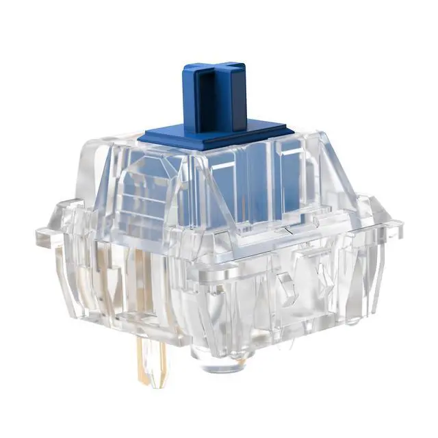Alt view image 2 of 5 - DUROCK Silent Linear Switches, Classic Blue Stem 5 Pins Silent Linear Switch, Pre-lubed MX Silent Keyboard Switches Dolphin 62g, 90pcs
