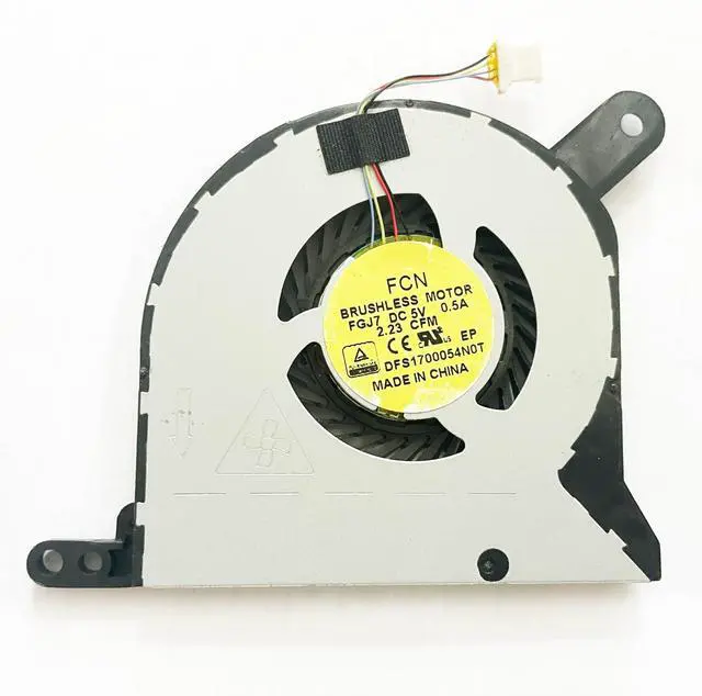 Alt view image 5 of 5 - Fleshy Leaf CPU+GPU Cooling Fan Replacement for Dell Alienware13 ALW13E P56G M13X DC5V Series 0XXR13 DFS501105PR0T FFTN DFS170005030T FFTM