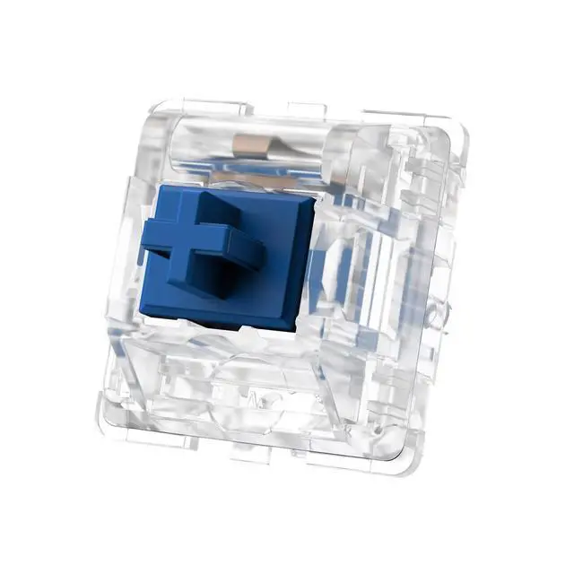 Alt view image 3 of 5 - DUROCK Silent Linear Switches, Classic Blue Stem 5 Pins Silent Linear Switch, Pre-lubed MX Silent Keyboard Switches Dolphin 62g, 90pcs