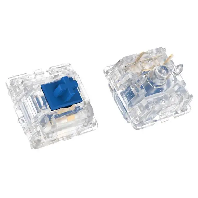 Alt view image 5 of 5 - DUROCK Silent Linear Switches, Classic Blue Stem 5 Pins Silent Linear Switch, Pre-lubed MX Silent Keyboard Switches Dolphin 62g, 90pcs