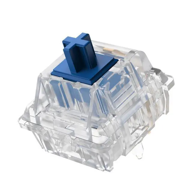 Alt view image 4 of 5 - DUROCK Silent Linear Switches, Classic Blue Stem 5 Pins Silent Linear Switch, Pre-lubed MX Silent Keyboard Switches Dolphin 62g, 90pcs