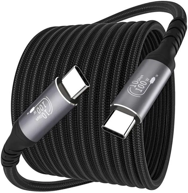 Main image of USB C Cable 30FT, USB C 3.1 Gen 2X2 Cable, 4K60Hz Monitor Video Output, 10Gbps High Speed Data Transfer, 100W Fast Charging, for Car Carplay iPhone 16, MacBook, Action Camera, Portable Monitor