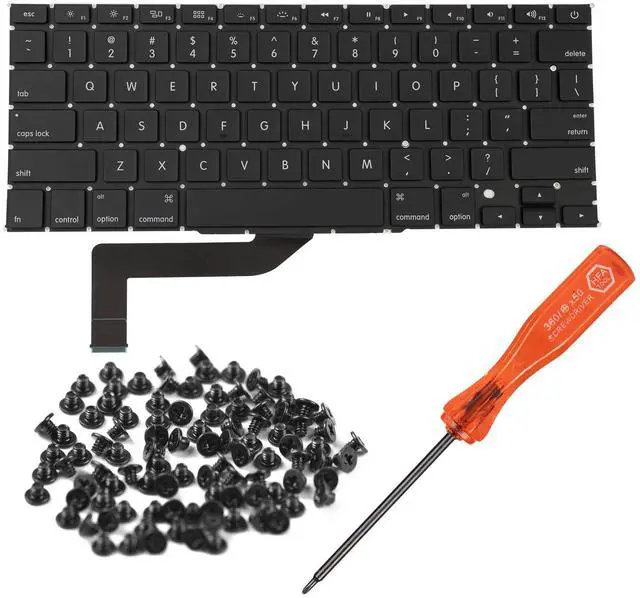 Main image of HAWSON US A1398 Keyboard Replacement for MacBook Pro Retina 15" A1398 Mid 2012- Mid 2015 US Layout with Keyboard Screws and Screwdriver