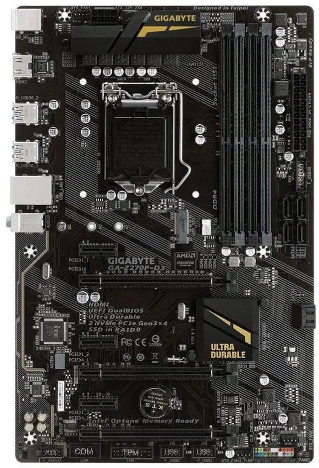 Alt view image 4 of 5 - GIGABYTE GA-Z270P-D3 LGA1151 Intel Z270 2-Way Crossfire ATX DDR4 Motherboard