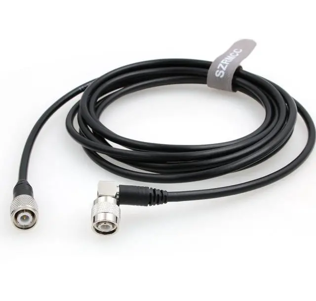 Alt view image 2 of 5 - SZRMCC GPS Antenna Cable TNC to TNC Right Angle Male Connectors Extension Cable RG223 50 ohm Coaxial Low Loss Shielded Cable Black (3m)