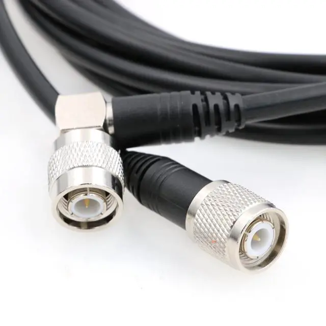 Alt view image 3 of 5 - SZRMCC GPS Antenna Cable TNC to TNC Right Angle Male Connectors Extension Cable RG223 50 ohm Coaxial Low Loss Shielded Cable Black (3m)