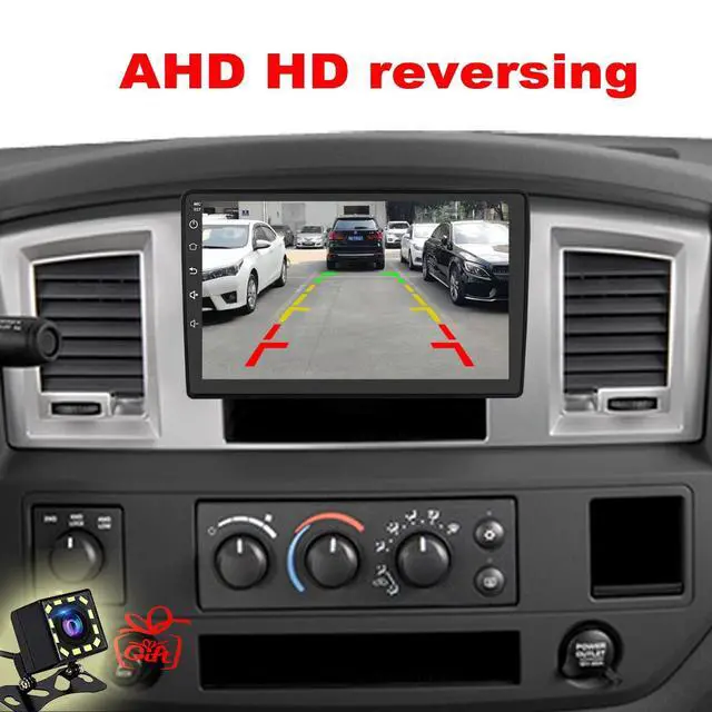 Alt view image 4 of 5 - QLED 8 Core Radio for Dodge RAM 1500/2500/3500 2006 2007 2008 Upgrade Touch Screen Stereo Carplay Android Auto Ready Free Camera