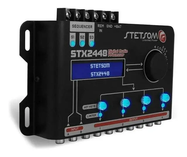 Alt view image 3 of 5 - Stetsom STX 2448 DSP PRO - Digital Signal Processor, DSP PRO, Equalizer, High Precision Crossover, Filters, Limiter, Digital Audio Processor 2.4, 2 inputs & 4 outputs