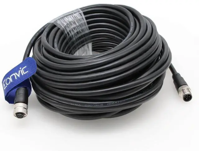 Main image of Eonvic Industrial M12 5 Pin Male to Female Aviation Sensor Connector Electrical PVC Cable 100M