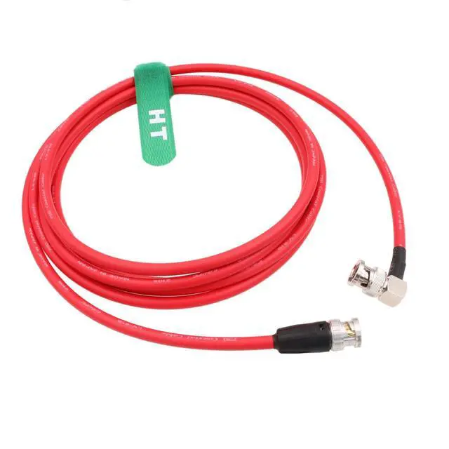 Alt view image 2 of 5 - HangTon 12G SDI Raw 4K 60p Video Cable Right Angle to Straight BNC 75 ohm Coaxial Shielded for Sony Alexa DSMC2 Camera Blackmagic SmallHD Atomos Monitor (1m, Red)
