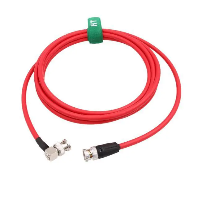Alt view image 3 of 5 - HangTon 12G SDI Raw 4K 60p Video Cable Right Angle to Straight BNC 75 ohm Coaxial Shielded for Sony Alexa DSMC2 Camera Blackmagic SmallHD Atomos Monitor (1m, Red)