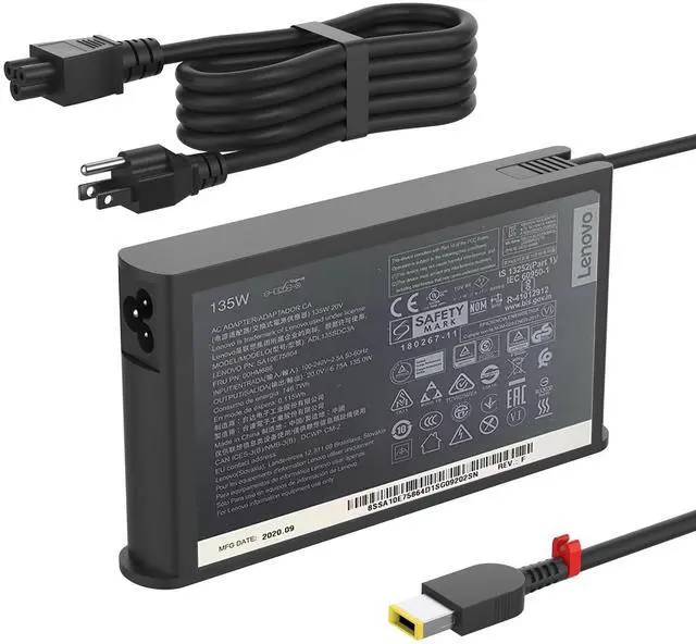 Main image of 135W Laptop Charger Compatible with Lenovo ThinkPad X1 Extreme Gen 1 2 3 4 5 W540 W541 T440 T440S T440P T470P T540p T15p ideapad 5 Pro Yoga Slim 7 Pro C940 Y70 Y50 Y40 Legion Y520 AC Adapter