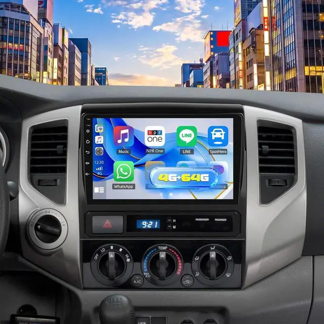 Main image of 4G+64G Android Car Stereo for Toyota Tacoma 2005-2015 with Wireless Carplay Android Auto 9 Inch Touch Screen Head Unit Replacement Backup Camera WiFi GPS RDS Bluetooth
