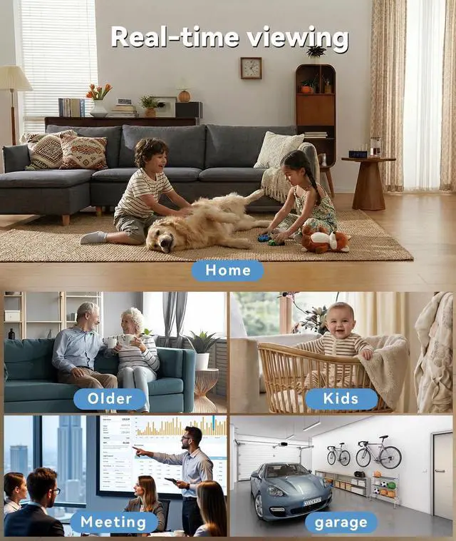 Alt view image 5 of 5 - DTCRCH 1080P HD Wireless WiFi Indoor Camera Smoke Detector for Home Security with App Control & Motion Detection,Outdoor Camera with Night Vision & Loop Recording for Office,Garage,Shop,Easy to