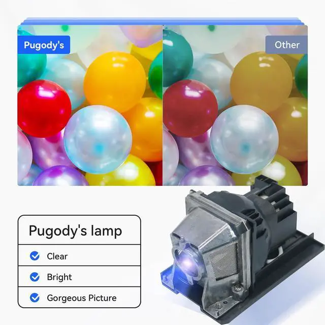 Alt view image 3 of 5 - Pugody NP13LP /NP18LP Quality Replacement Projector Lamp Bulb for NEC V230 V230X V260W V260R V260X V260 V260G NP110 NP115 NP115G NP210 NP210G NP215G NP216 NP216G NP216GEDU NP-V300W V300X with Housing