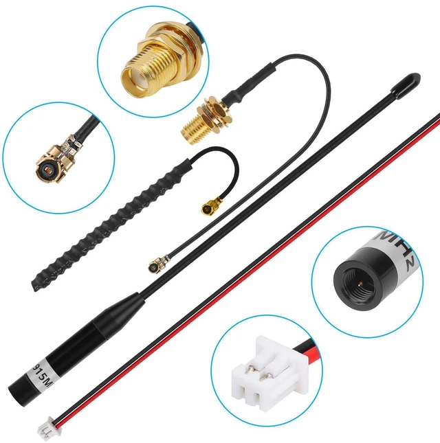 Alt view image 4 of 5 - ESP32 LoRa V3 Development Board with 915MHz Antenna - SX1262 LoRa V3 Device and 10dBi Gain 17cm SMA Male Long Range Soft Whip Antenna Set for Meshtastic Arduino LoRawan IOT (Antenna840-930MHz)