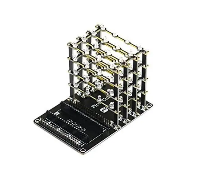 Alt view image 2 of 4 - sb Pico Cube 4x4x4 64 LED Cube Kit for Raspberry Pi Pico (Unassembled, Blue)