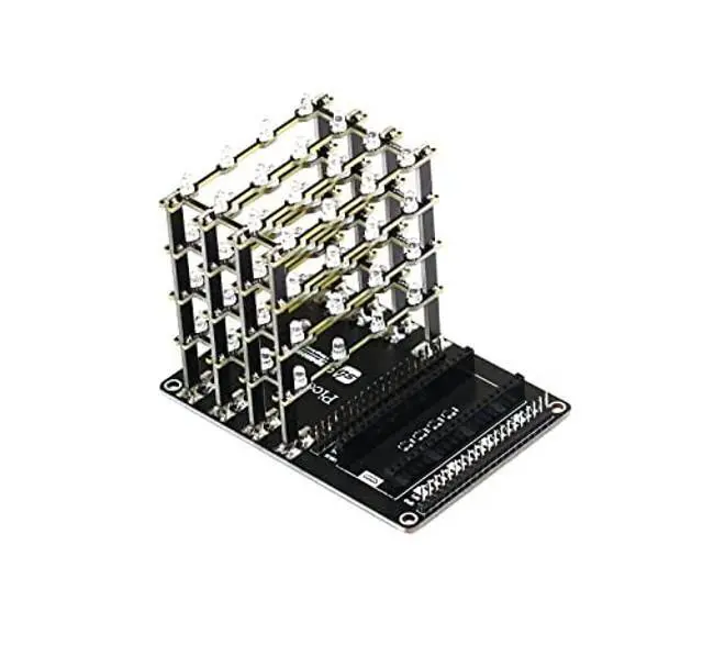 Alt view image 3 of 4 - sb Pico Cube 4x4x4 64 LED Cube Kit for Raspberry Pi Pico (Unassembled, Blue)