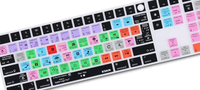 Alt view image 4 of 5 - XSKN Logic Pro EU US Common Version Silicone Keyboard Cover Skin for 2020-2023 Apple Magic Keyboard with Touch ID and Numeric Keypad A2520 (Left 3 Keys Not Suite for 2024 New One Model)