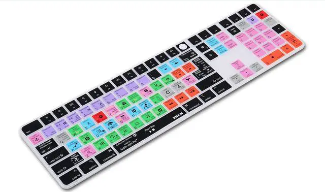 Alt view image 2 of 5 - XSKN Logic Pro EU US Common Version Silicone Keyboard Cover Skin for 2020-2023 Apple Magic Keyboard with Touch ID and Numeric Keypad A2520 (Left 3 Keys Not Suite for 2024 New One Model)