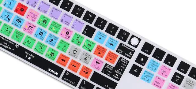 Alt view image 5 of 5 - XSKN Logic Pro EU US Common Version Silicone Keyboard Cover Skin for 2020-2023 Apple Magic Keyboard with Touch ID and Numeric Keypad A2520 (Left 3 Keys Not Suite for 2024 New One Model)