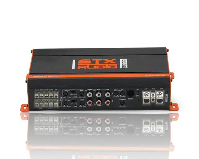 Alt view image 4 of 5 - STX Audio STX2000.5D 2000-Watt 5-Channel Class D Amplifier, 130W RMS Per Channel and 400W RMS Sub Output, MOSFET Circuit Design, Adjustable LPF and HPF for Car Audio Systems