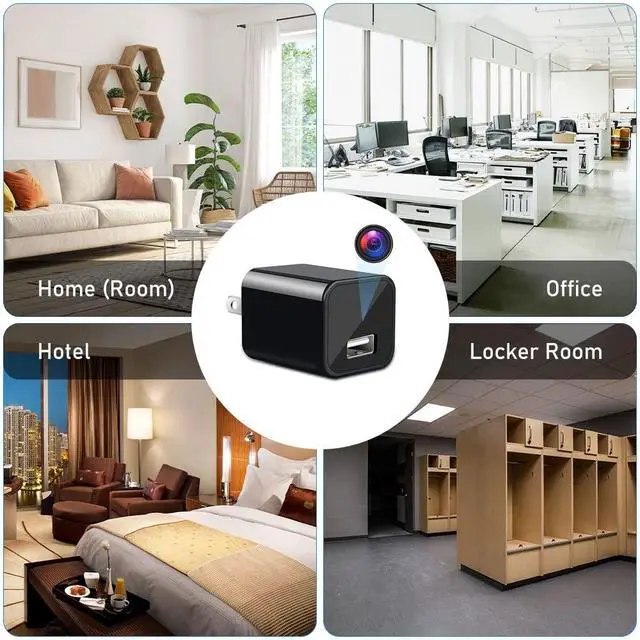 Alt view image 5 of 5 - Smart USB Camera Charger WiFi , HD 1080P Wireless Camera, Security Camera App Live Feed for Home Indoor & Outdoor