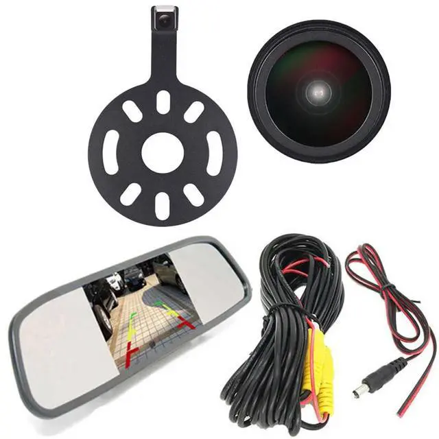 Alt view image 2 of 5 - 1280 * 720 Pixels Car Third Roof Brake Lamp Rear View Backup Camera Replacement for Jeep Wrangler Willys Unlimited Sahara Spare tire Rubicon 2007-2015+4.3" Reverse Mirror