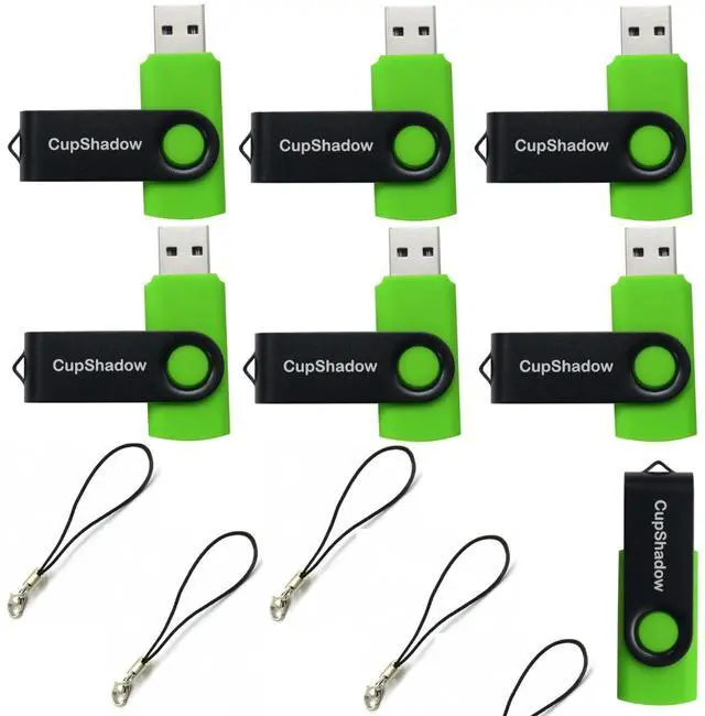 Main image of lcwamy 8GB USB Flash Drives Bulk USB Flash Drive 8GB Thumb Drive 15 Pack USB2.0 Flash Drive Bulk USB Drive Bulk CupShadow USB (Green)