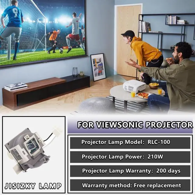 Alt view image 2 of 5 - JISIZKY RLC-100 Replacement Lamp Bulb with Housing for Projector VIEWSONIC PJD7720HD PJD7831HDL PJD7828HDL
