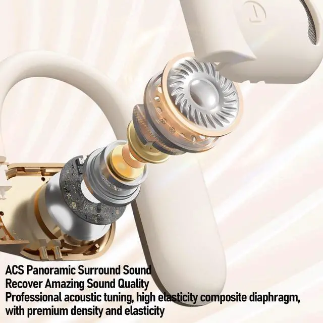 Alt view image 5 of 5 - AI Language Translator Earbuds, Wireless Translating Earbuds Headphones Translation Device Real Time Active Noise Cancellation, for Travel Business Learning (Brown)