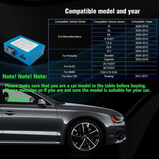 Alt view image 2 of 5 - LEXXSON Optic Fiber Decoder for Mercedes-Benz ML/GL/R Class/S W221/CLS, Optical Box Most Adapter for Porsche 911 Cayman, Optic Car Radio Stereo Audio Converter Amplifier Replacement for BMW Audi VW