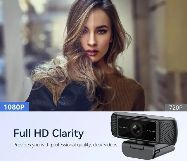 Alt view image 2 of 5 - Amdony Streaming Webcam for PC, 1080P Computer Web Camera with Microphone