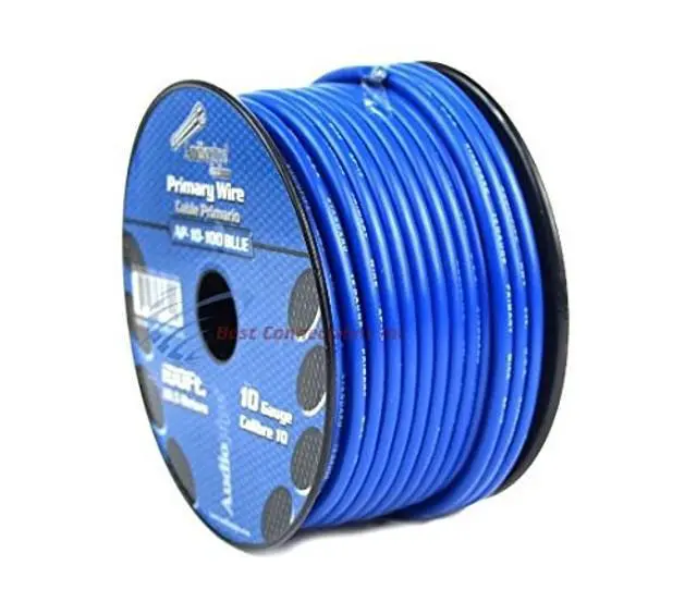 Alt view image 2 of 3 - Audiopipe 10 Gauge Primary Wire (AP-10-100 BLU), 100 Ft Blue Automotive Wire, Durable PVC Jacket, Resistant to Water, Oil, Chemicals and Abrasion