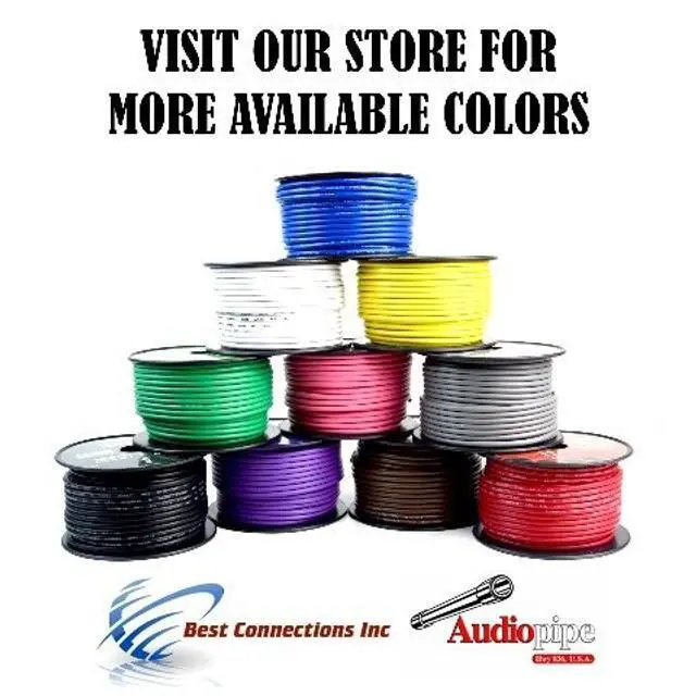 Alt view image 3 of 3 - Audiopipe 10 Gauge Primary Wire (AP-10-100 BLU), 100 Ft Blue Automotive Wire, Durable PVC Jacket, Resistant to Water, Oil, Chemicals and Abrasion