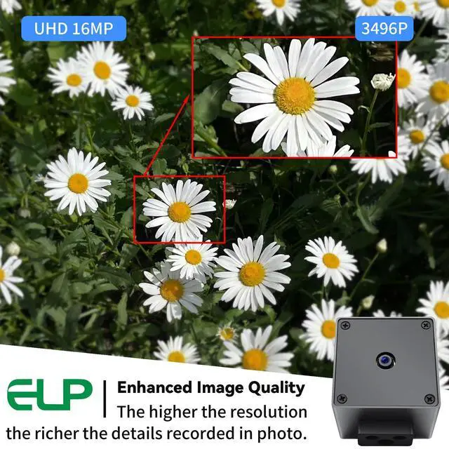 Alt view image 5 of 5 - ELP 16mp USB Autofocus Camera for Computer Mini UVC USB2.0 4K USB Webcam AF with 100degree Mini Size Lens IMX298 Video Lightburn Webcamera Industrial Embedded Web cam for Laptop PC Raspberry Pi