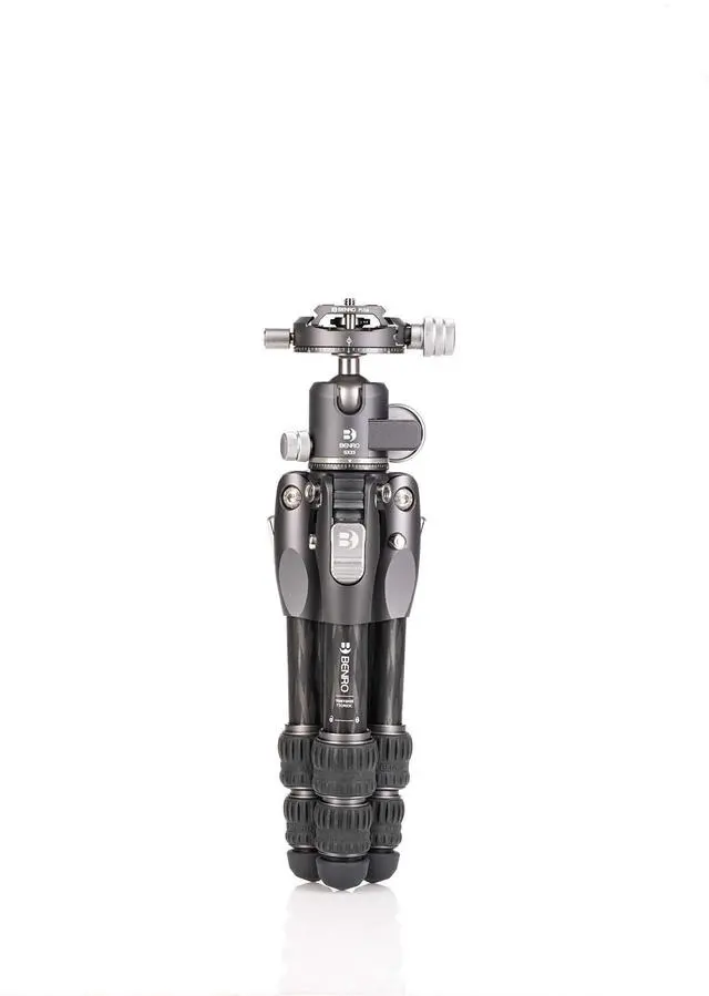 Alt view image 2 of 5 - Benro Tortoise Columnless Carbon Fiber Zero Series Tripod with GX25 Ballhead, 3 Leg Sections, Twist Leg Locks, Padded Carrying Case (TTOR03CGX25)