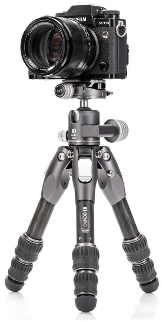 Alt view image 4 of 5 - Benro Tortoise Columnless Carbon Fiber Zero Series Tripod with GX25 Ballhead, 3 Leg Sections, Twist Leg Locks, Padded Carrying Case (TTOR03CGX25)