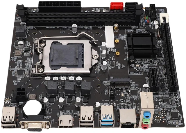 Main image of B75 LGA 1155 Motherboard for in tel Core i3 5 i7 and E3 V2, Dual Channel DDR3 16GB, M.2 NVMe NGFF, PCIe x16, ATA3.0, VGA HDMI, Gaming PC Build