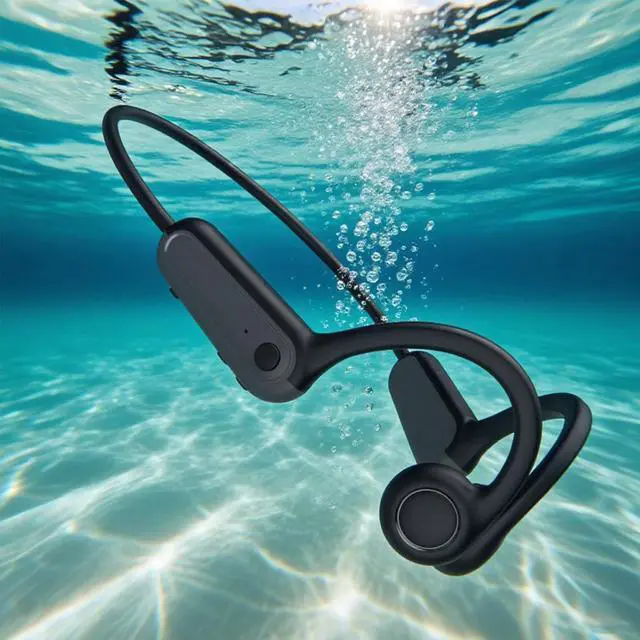 Main image of DHBY True Bone Conduction Open Ear Headset Waterproof Stereo Bluetooth Earphone Pairless Wear Ideal Choice for Driving Bicycling Running Skiing-B8 Black
