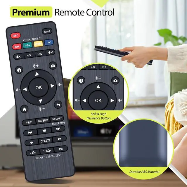 Alt view image 3 of 5 - RYQIF Replacement Remote Control fits Cloner Alliance Box Pro Video Recorder