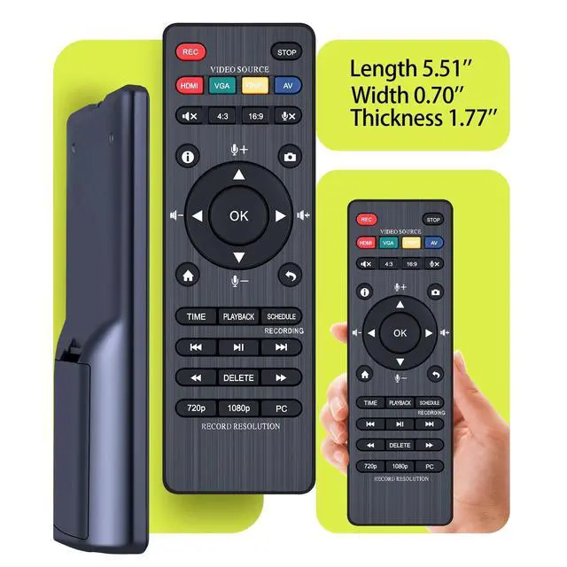 Alt view image 4 of 5 - RYQIF Replacement Remote Control fits Cloner Alliance Box Pro Video Recorder