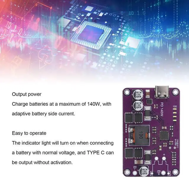 Alt view image 3 of 5 - Charge Discharge Integrated Module, 140W Type C PD3.1 Charging Board, for PD3.1 Fast Charging Input Output Protocols