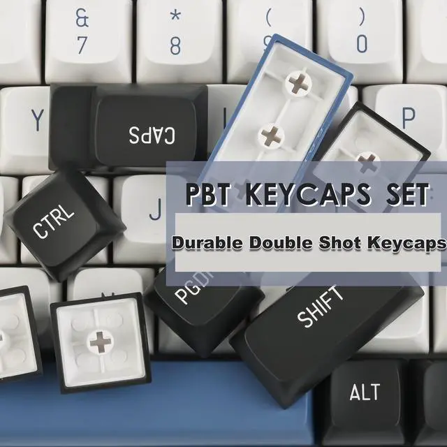 Alt view image 5 of 5 - Fogruaden 160 Keycap Set, Double Shot Keycaps, CSA Profile Custom Keycaps for Mechanical Keyboard Keycap(Arctic)