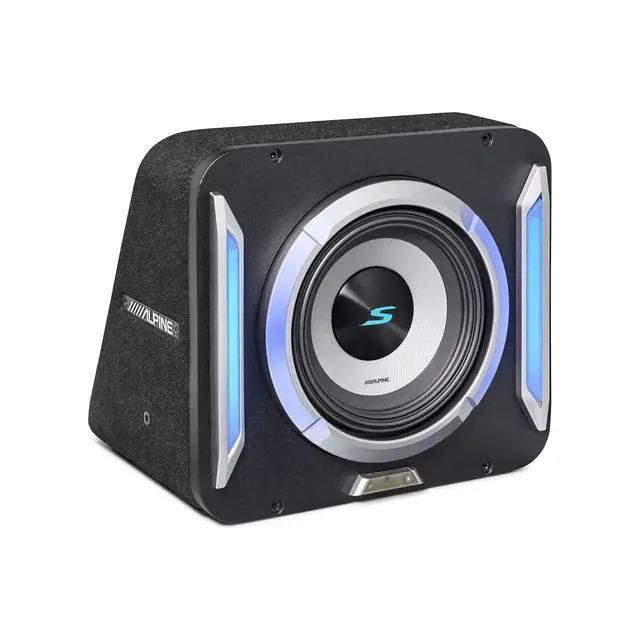 Alt view image 2 of 5 - Alpine S2-SB12 12" S-Series Halo PrismaLink Preloaded Subwoofer Wedge Enclosure with RGB Lighting
