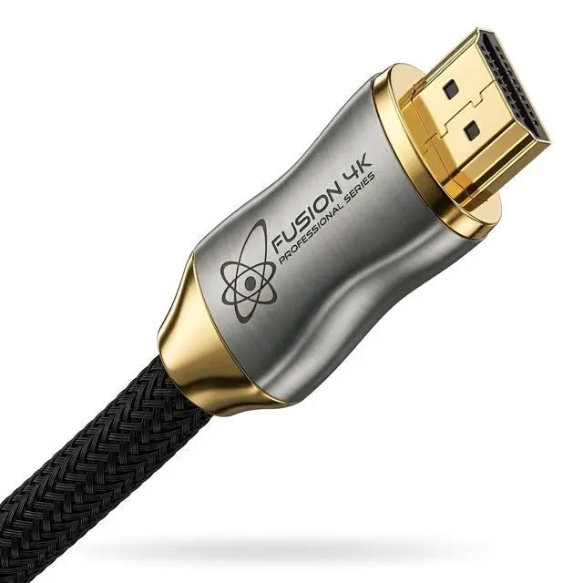 Alt view image 2 of 5 - Fusion4k 4K HDMI Cable 10 Feet - High Speed 18Gbps ^^ 4K@60Hz 2K@144Hz 1080p@240Hz ^^ HDR ARC Dolby Atmos ^^ Braided Cord for PS5, Xbox Series X, Apple TV, Roku, Soundbar, Gaming Monitor