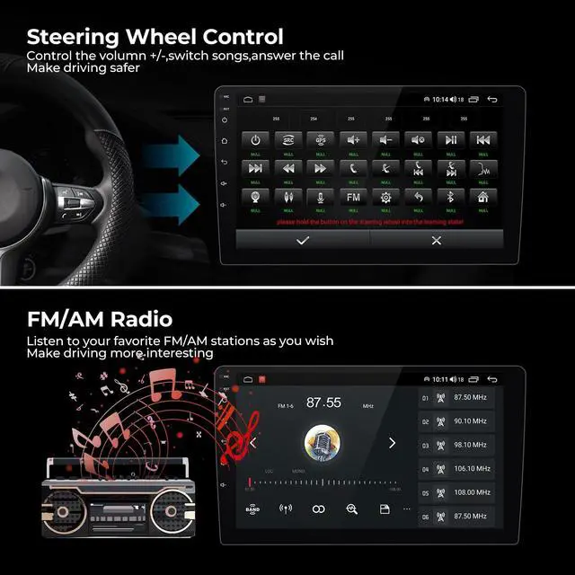 Alt view image 5 of 5 - FELLOSTAR for Lexus ES250 ES300 ES330 2001-2006 Radio Upgrade with Carplay & Android Auto 8-Core 2G RAM + 32G ROM Car Stereo 9-Inches QLED Touch Screen Head Unit with GPS Navigation