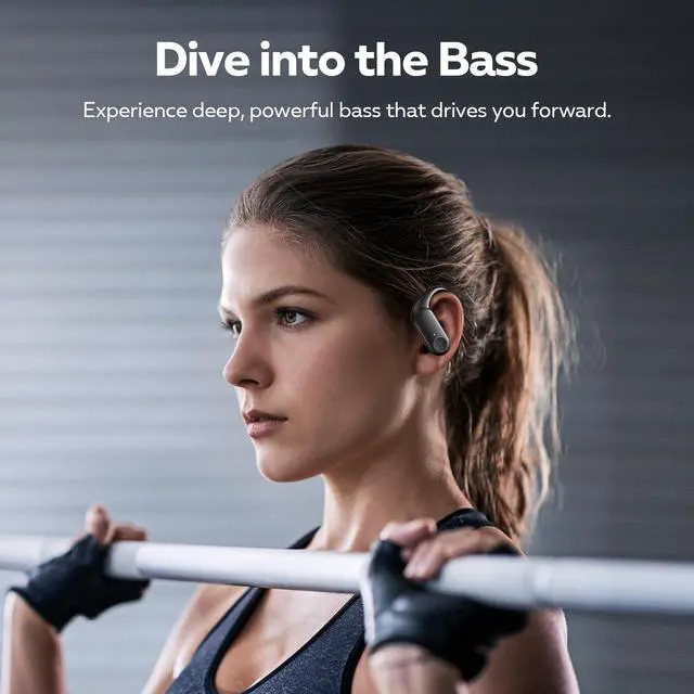 Alt view image 2 of 5 - NUTSHELL NS18 Wireless Earbuds for Sports, 14mm Drivers with Big Bass, 12H Non-Stop Playback, Sweat-Resistant, Personalized Equalizer with 4 Preset Sound Modes, Bluetooth 5.3, APP - DarkBlue