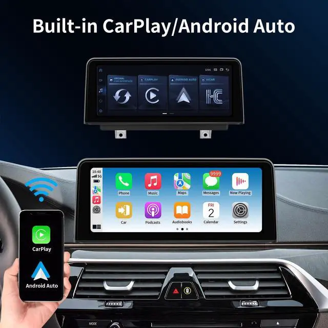 Alt view image 2 of 5 - BARGGN Wireless CarPlay/Android Auto 10.25 Inch Touchscreen for BMW 3/4 Series F30/F31/F32/F33/F34/F35/F36 (2013-2015) with NBT System, Car Radio Receiver, Multimedia, Bluetooth, Car Stereo