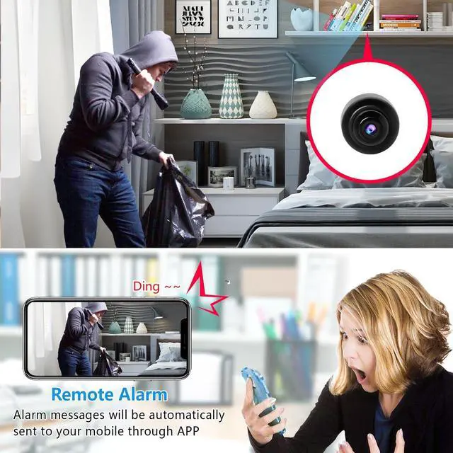 Alt view image 5 of 5 - Small Wireless WiFi IP Camera,Concealed Portable Camera, HD1080P Video Recording Live Feed,Baby Monitor Camera with Night Vision,Motion Detection,Cloud Storage for Remote Security Outdoor/Indoo